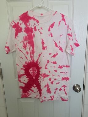 Breast Cancer Pink Tie-Dye Crewneck T-Shirt